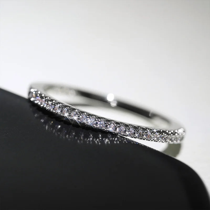 Thin Brilliant Cubic Zircon High Quality Versatile Finger Rings