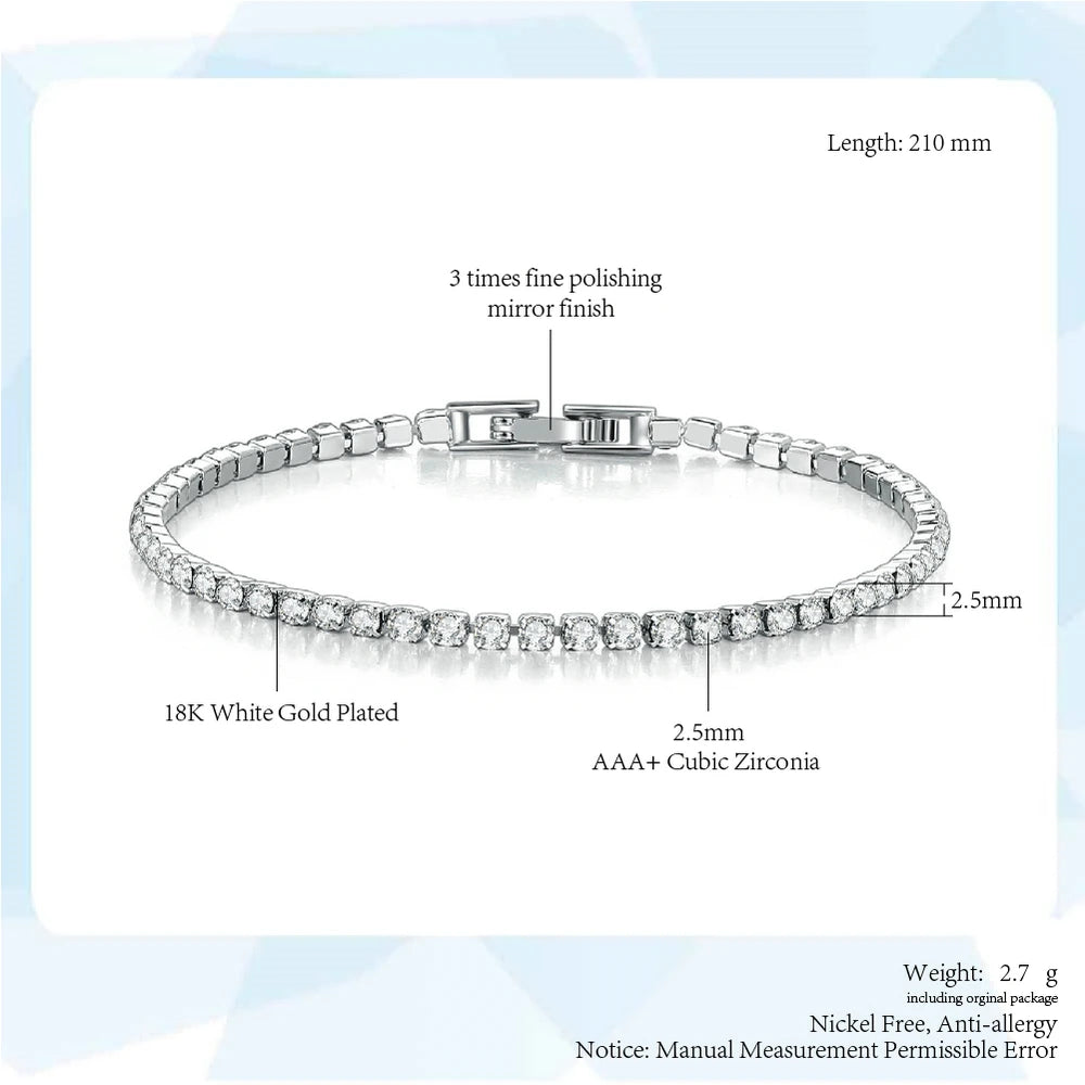 Elegant Zirconia Tennis Bracelet