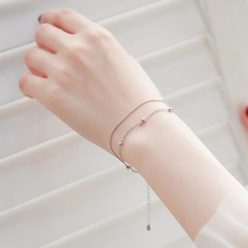 925 Silver Butterfly Adjustable Bracelet