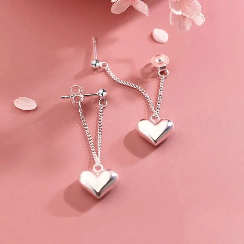 Heart-shaped Hoop Earrings