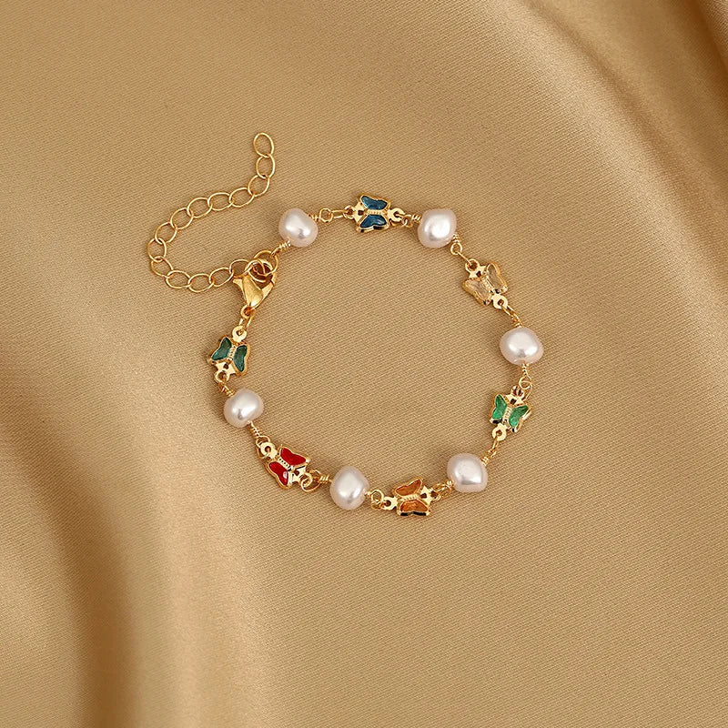 Korean Exquisite Crystal Zircon Colorful Heart Bracelet