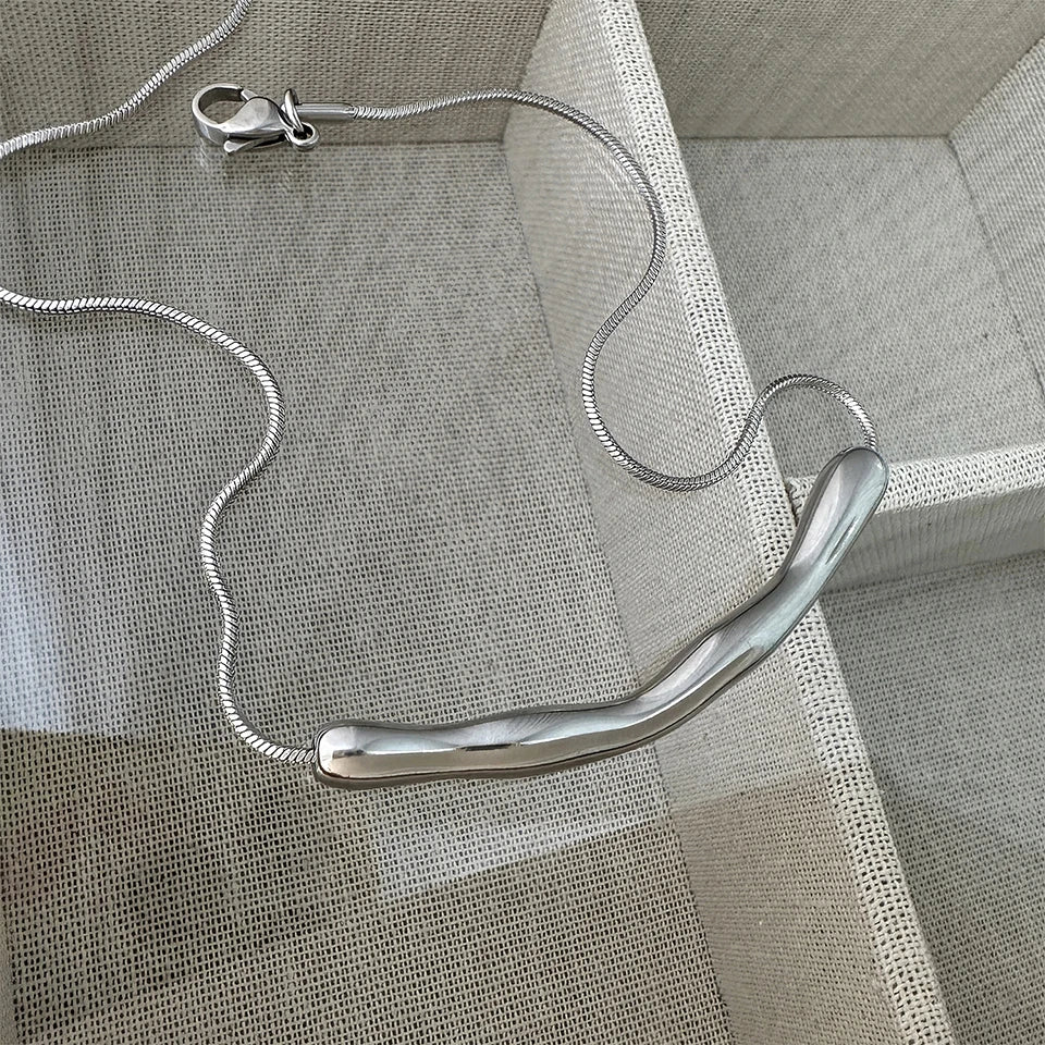 European and American Fashion Stainless Steel Gold Color Collar Bone Chain Short Necklaces