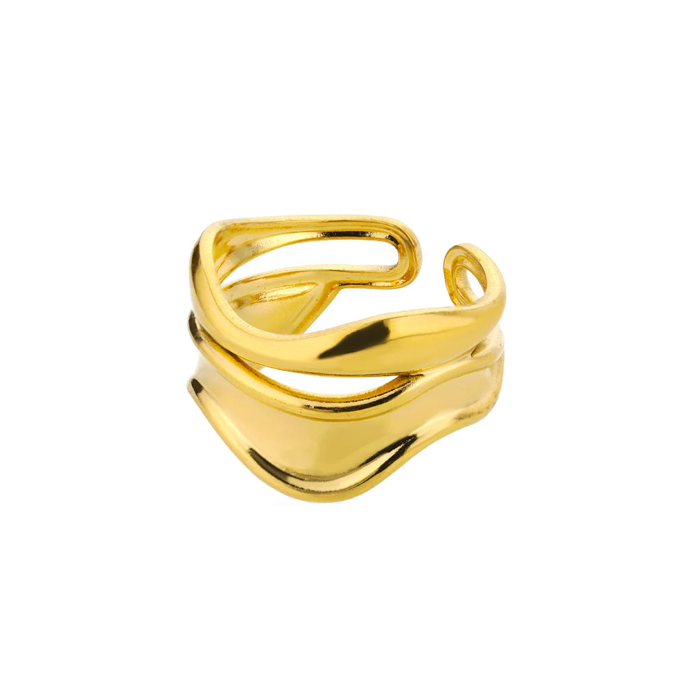 18K Gold Plating Stainless Steel Rings
