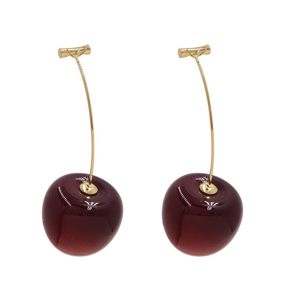 Cherry Fruit Acrylic Earrings