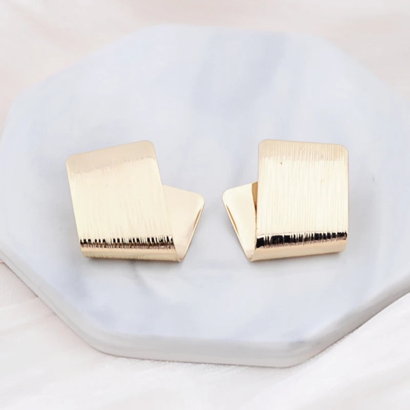 New Fashion Folded Small Stud Earrings