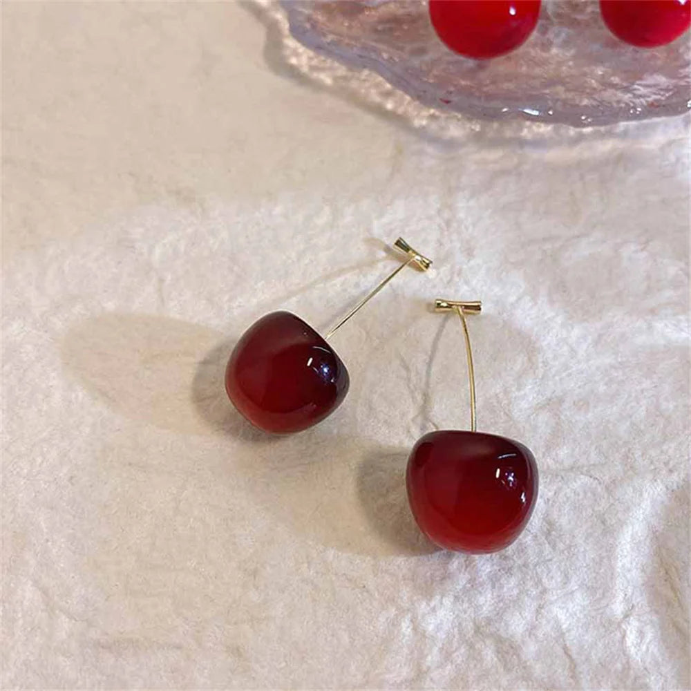 Cherry Fruit Acrylic Earrings