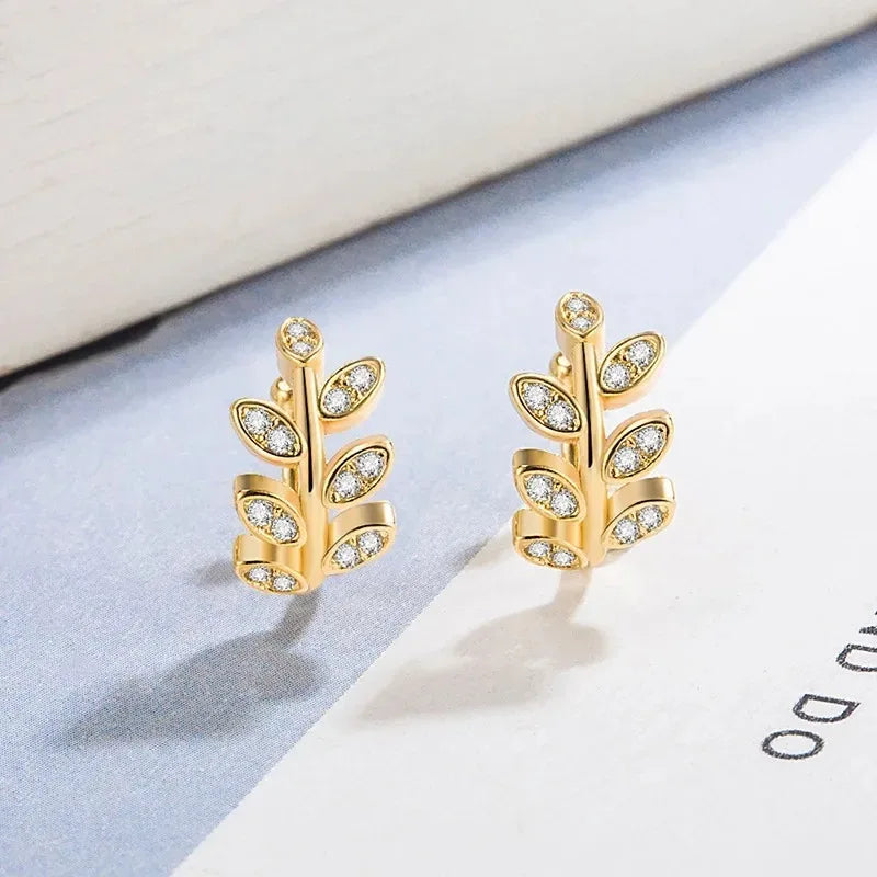 Cute Metal Leaf Earcuff Clips On Earrings