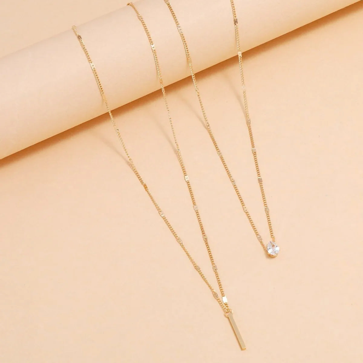 Multi-layer Star Heart Shape Water Drop Pendant Chain Necklace
