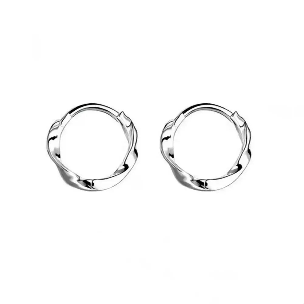18K Plated Gold Silver Color Circle Hoop Earrings