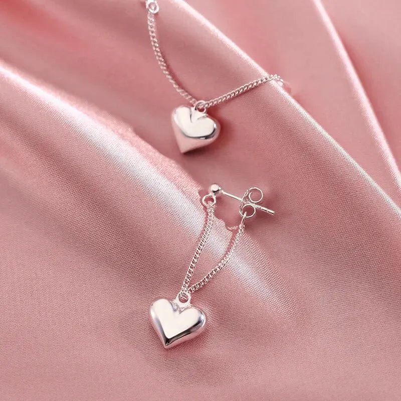 Heart-shaped Hoop Earrings