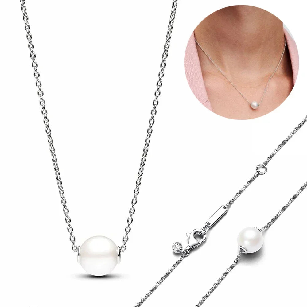 925 Sterling Silver 925 Freshwater Cultured Pearls Collier Pearl Jewelery Set