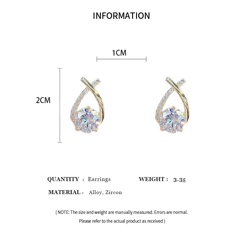 Rhinestone Stud Earrings