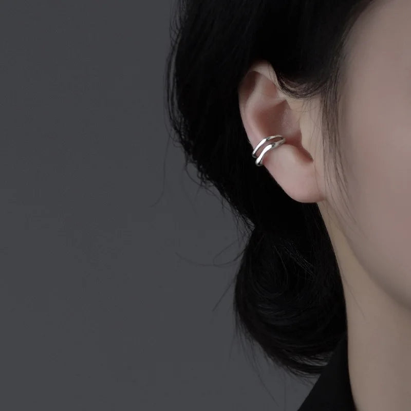 Ear Cuff Non-Piercing Double Layer Ear Clip Earrings