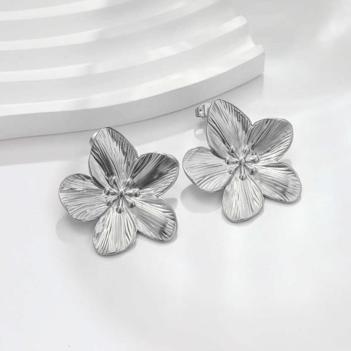 18K Gold Plated Stainless Steel Butterfly Stud Earrings