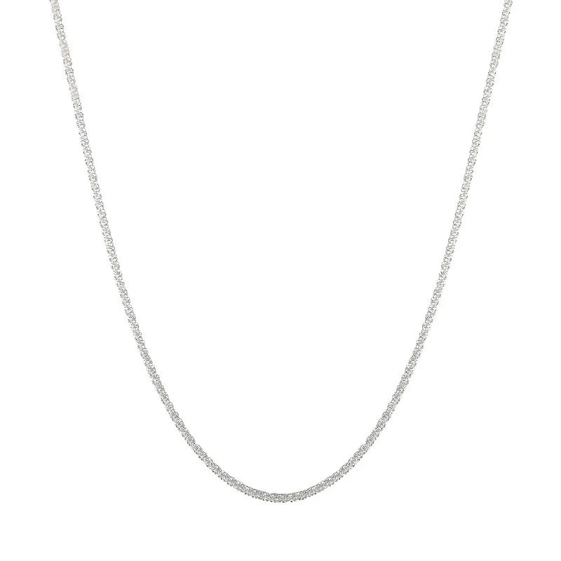 Sparkling Silver Plated Clavicle Chain Jewelry Set