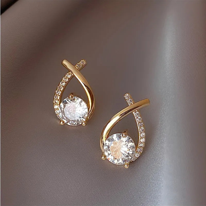 Rhinestone Stud Earrings