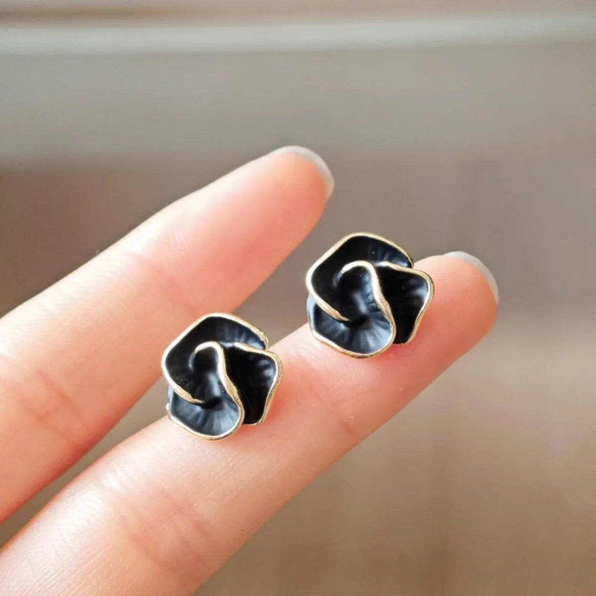 Luxury Camellia Stud Earrings