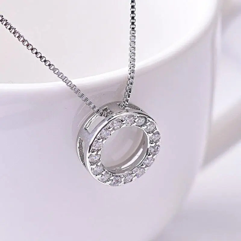 Cubic Zirconia Circle Necklace
