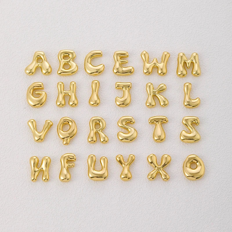 Golden Color Stainless Steel Alphabet Necklace