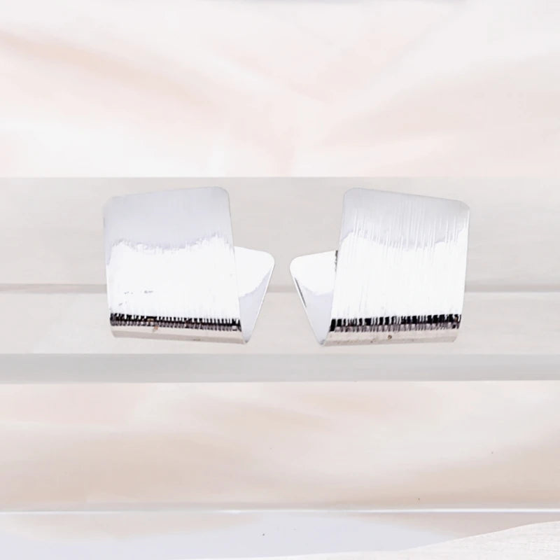 New Fashion Folded Small Stud Earrings