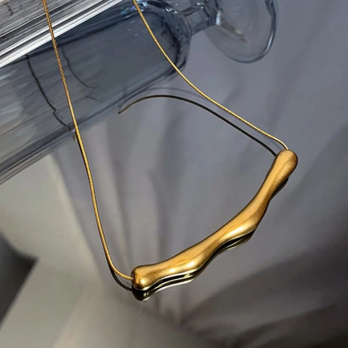 European and American Fashion Stainless Steel Gold Color Collar Bone Chain Short Necklaces