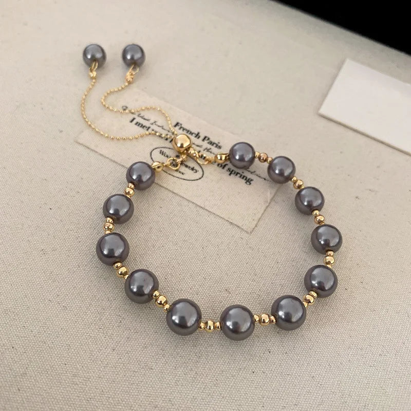 Elegant Charm Pearl Bracelet