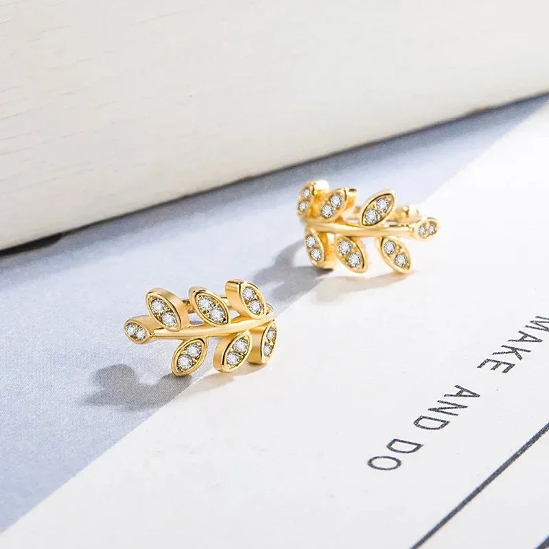 Cute Metal Leaf Earcuff Clips On Earrings