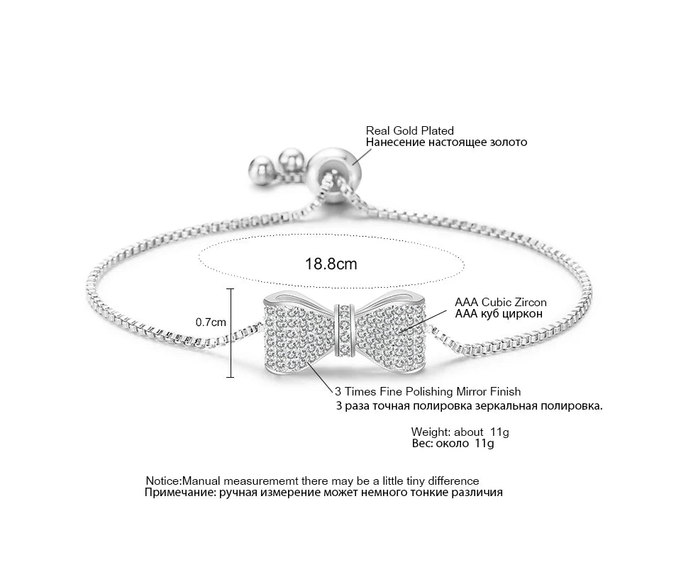 Zirconia Crystal  Adjustable Bracelet & Bangle Jewelry