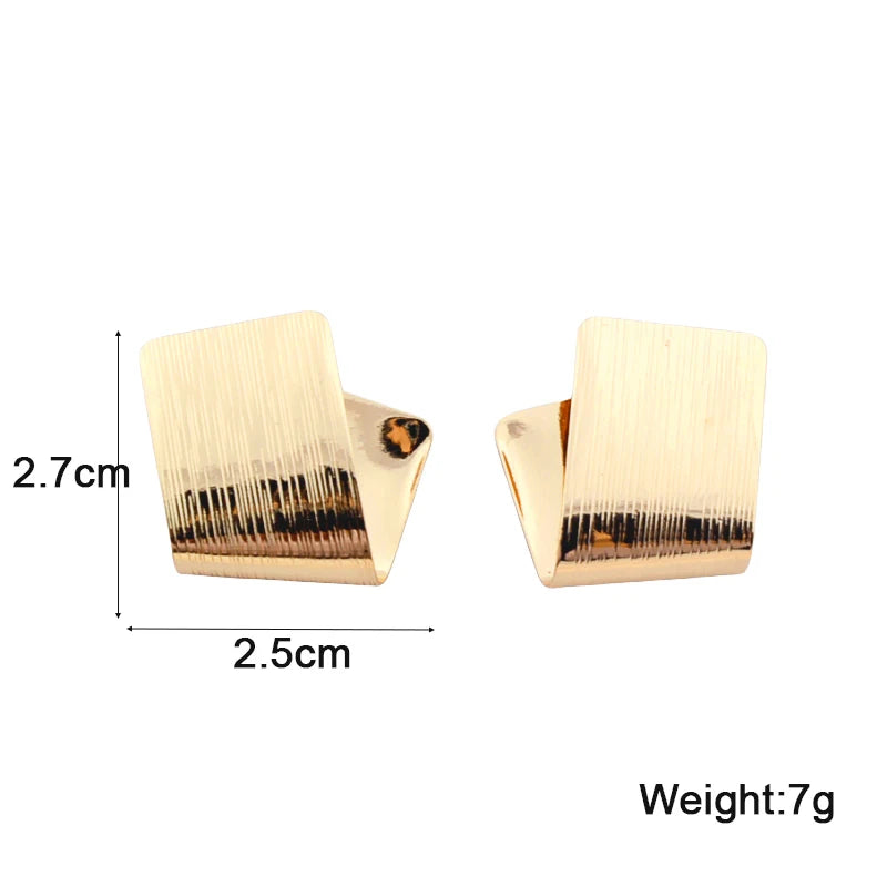 New Fashion Folded Small Stud Earrings