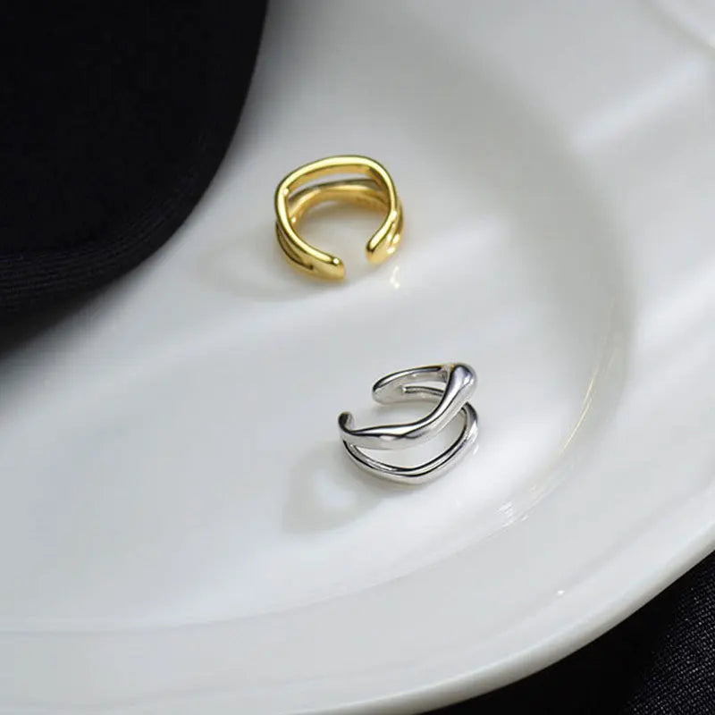 Ear Cuff Non-Piercing Double Layer Ear Clip Earrings