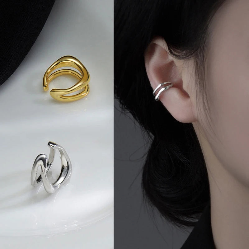 Ear Cuff Non-Piercing Double Layer Ear Clip Earrings