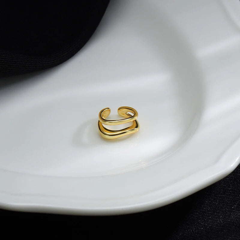 Ear Cuff Non-Piercing Double Layer Ear Clip Earrings