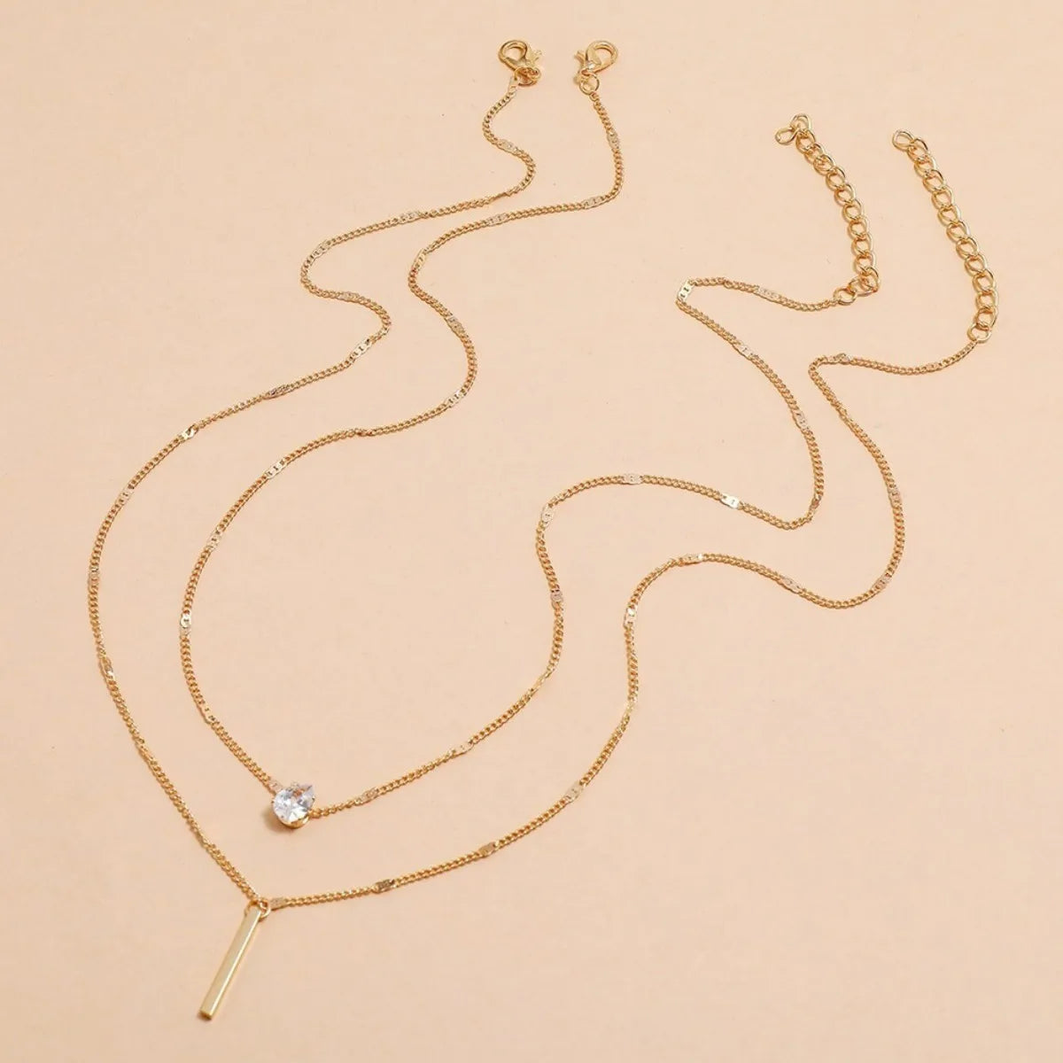 Multi-layer Star Heart Shape Water Drop Pendant Chain Necklace