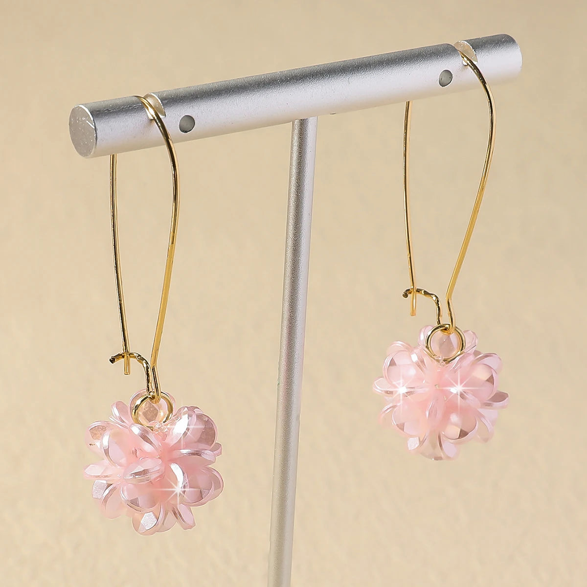 Fashion Trend DIY Pearl Petal Ball Earrings