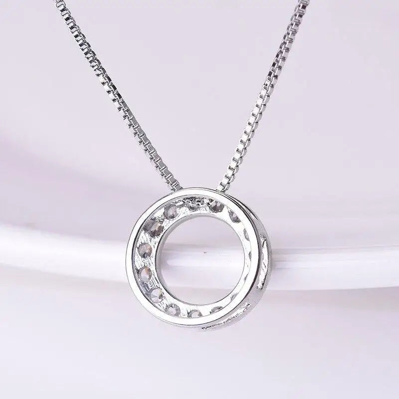 Cubic Zirconia Circle Necklace