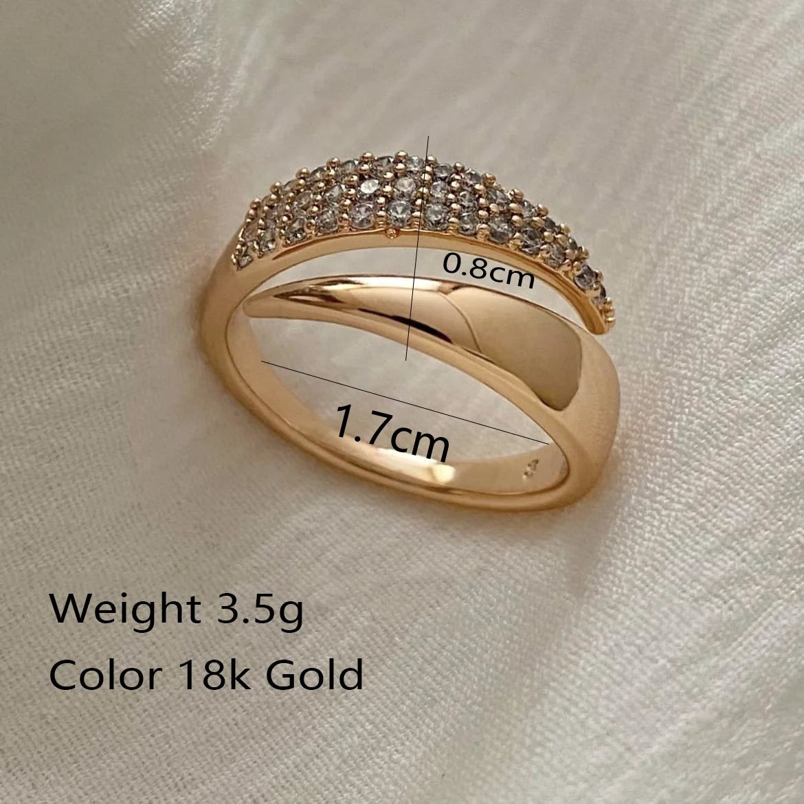 18 K Gold Plated Stainless Steel Natural Stone Sun Rings