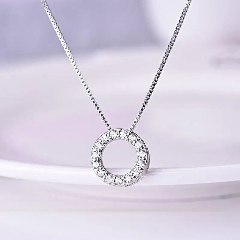 Cubic Zirconia Circle Necklace