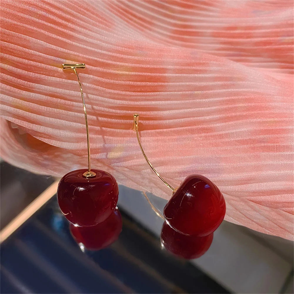 Cherry Fruit Acrylic Earrings