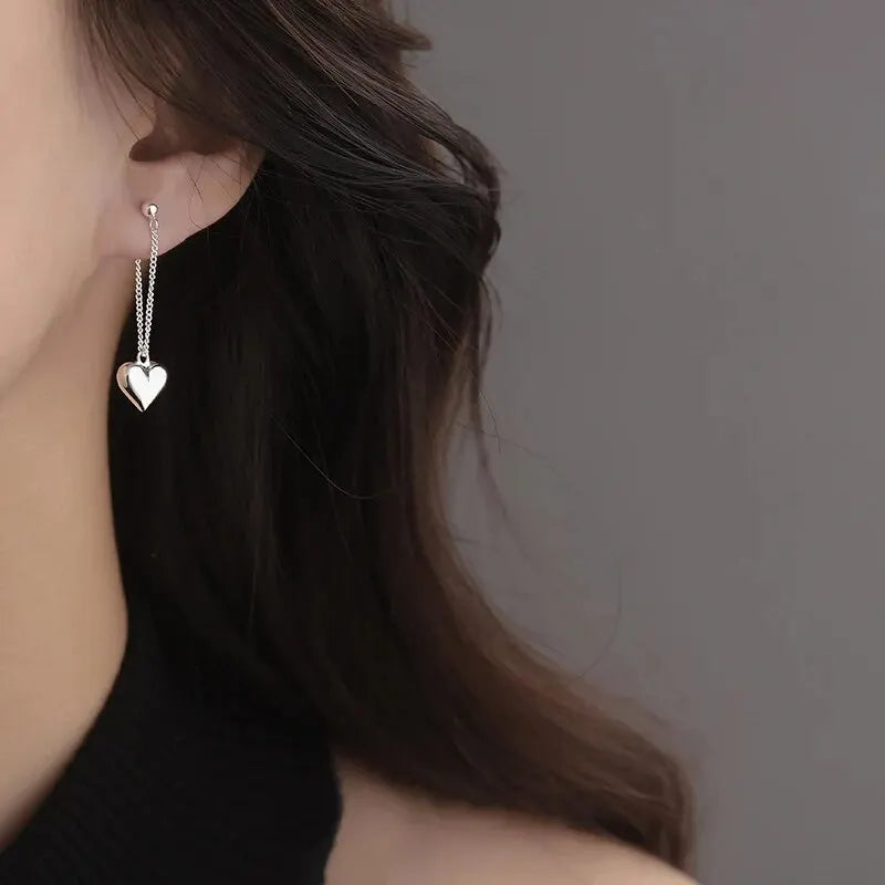 Heart-shaped Hoop Earrings