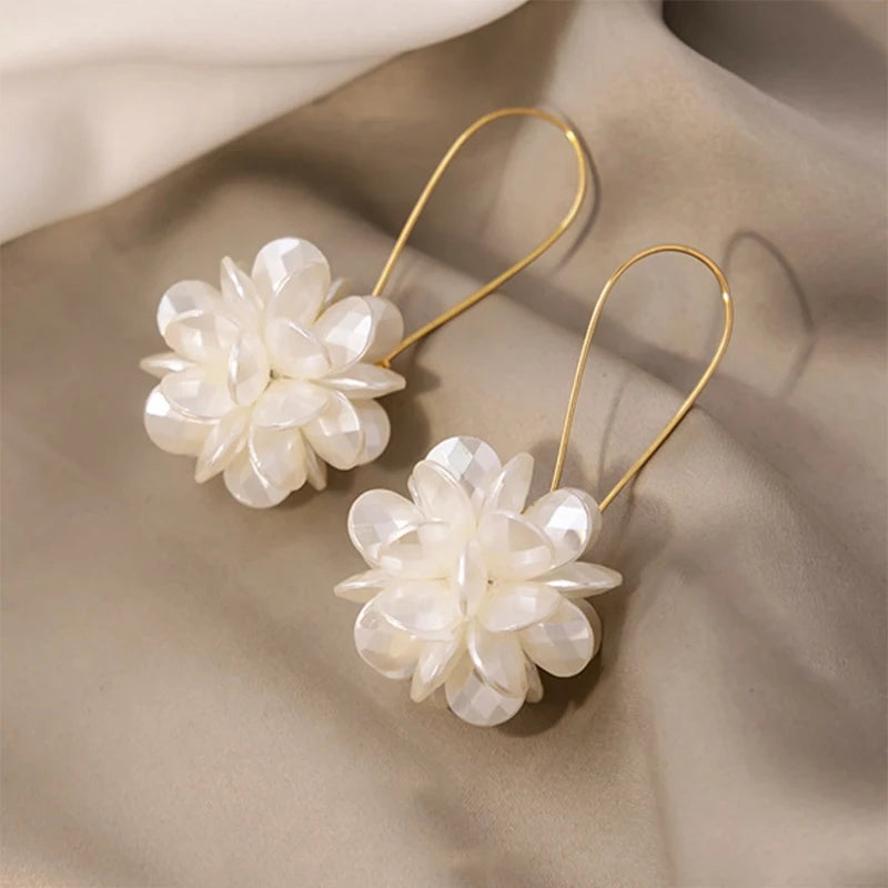 Flower Ball Versatile Elegant Long Earrings