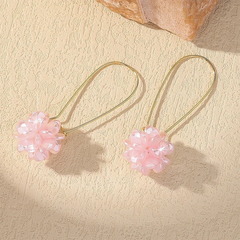 Flower Ball Versatile Elegant Long Earrings