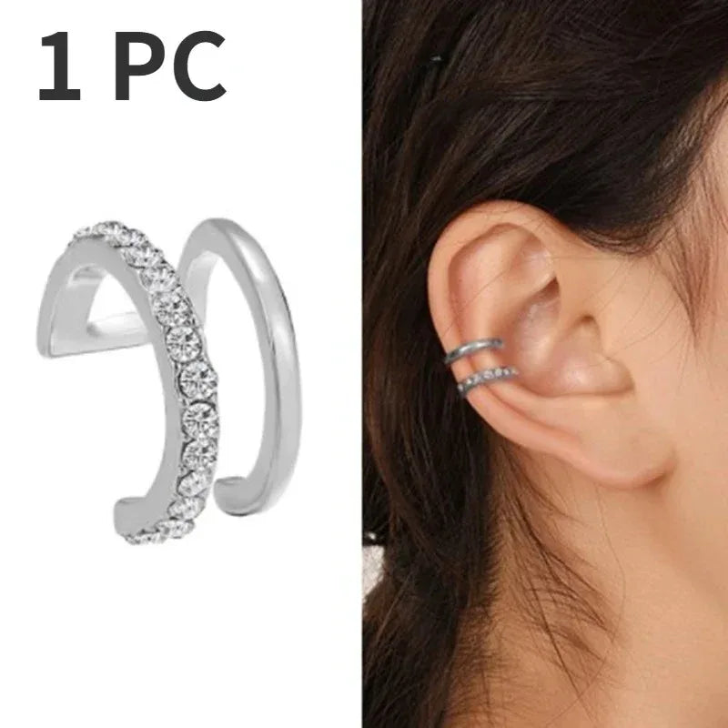Cute Metal Leaf Earcuff Clips On Earrings