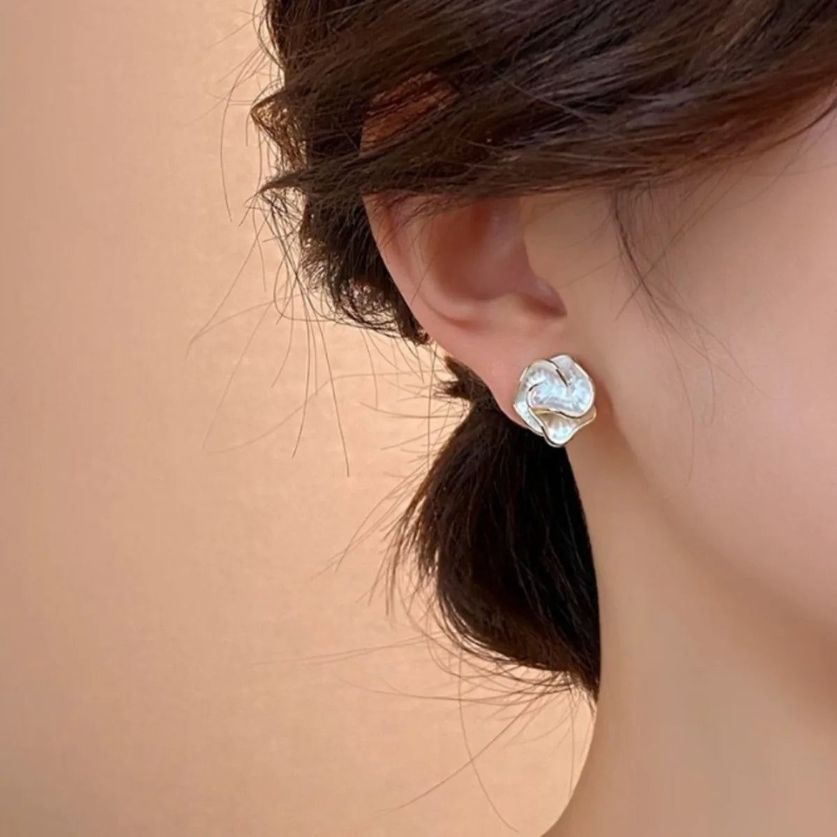 Luxury Camellia Stud Earrings