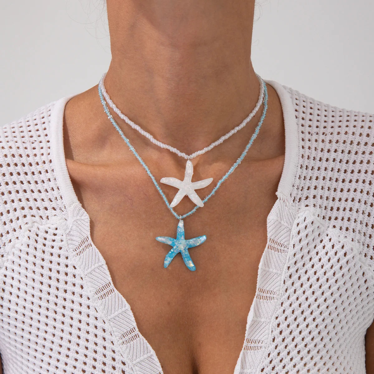 Multi layered Star Fish Rope Chain