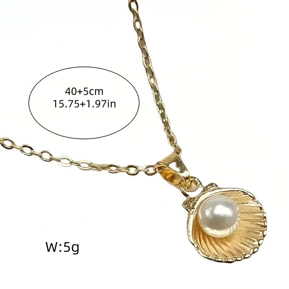 Pearl Shell Pendant Necklace