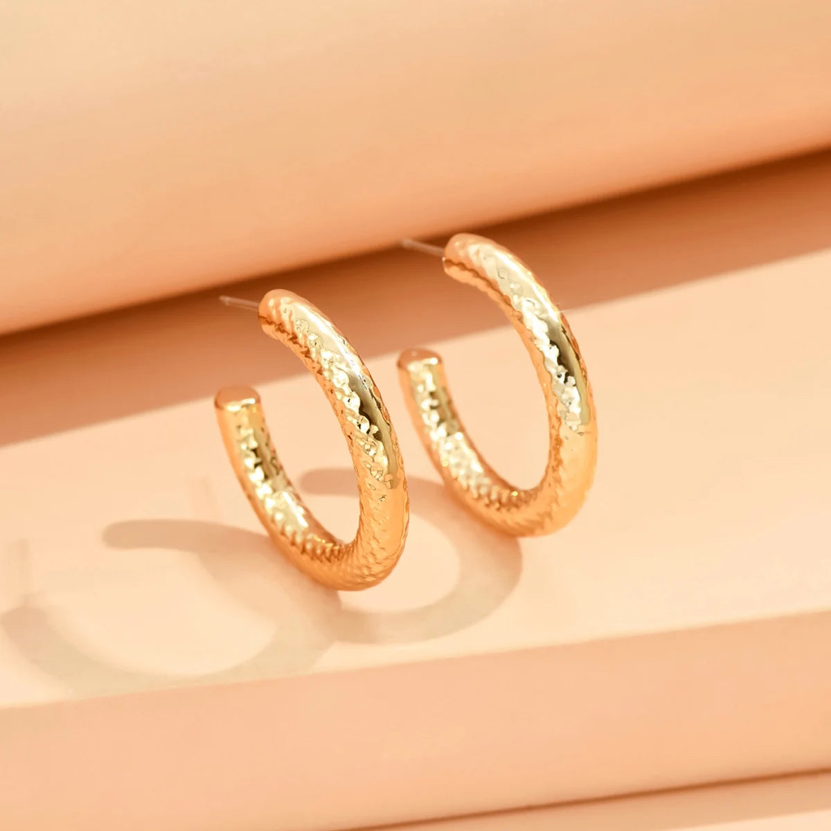 Stylish Metallic Gold Silver Color Earrings