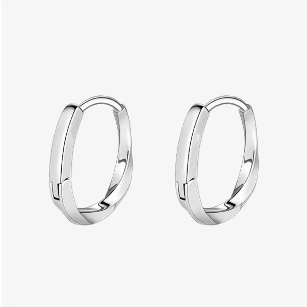 18K Plated Gold Silver Color Circle Hoop Earrings