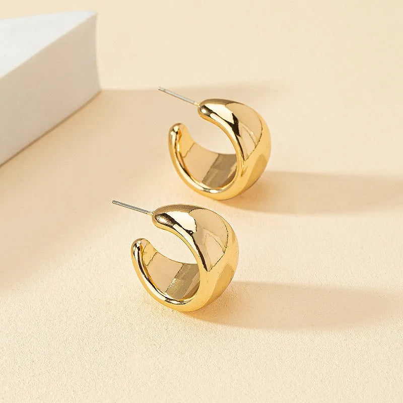 Stainless Steel Round Circle Hoop Earrings