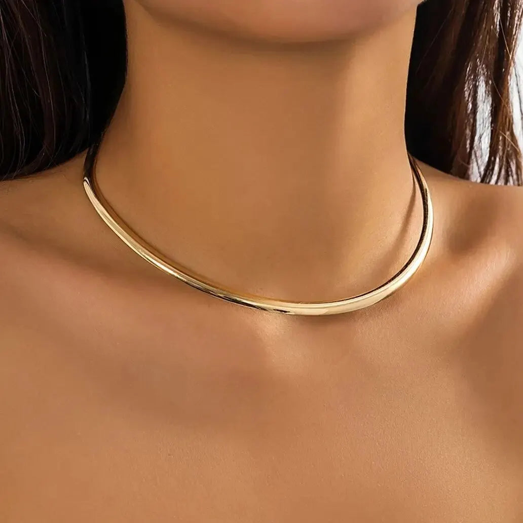 Vintage Gold Color Torques Adjustable Choker Necklace