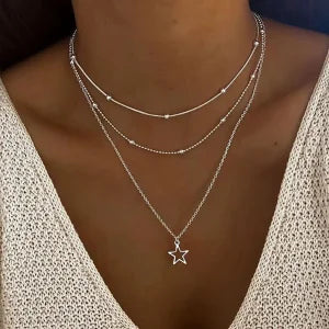 Stainless Steel Heart Pendant Choker Necklace